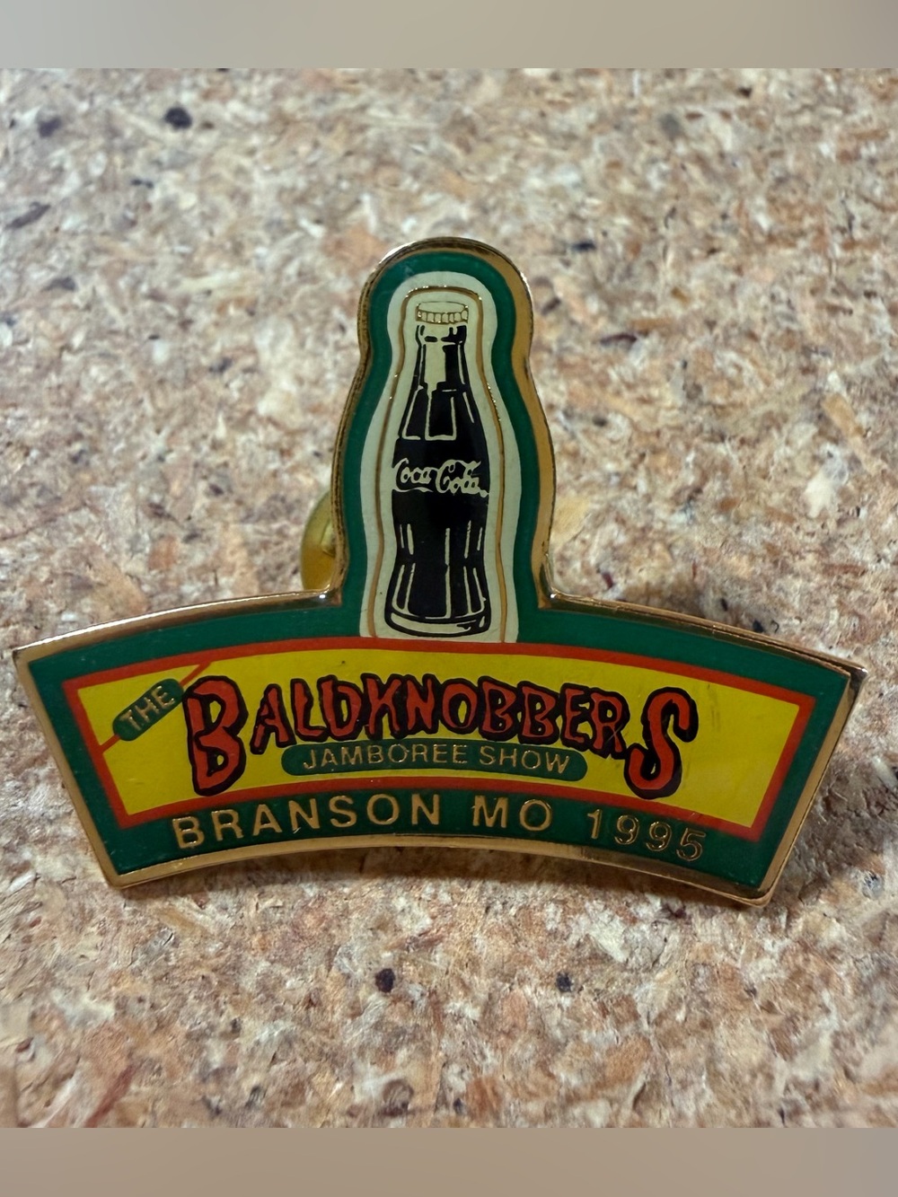 Vintage 1995 Coca-Cola The Baldknobbers Jamboree Show Branson, MO Lapel Pin